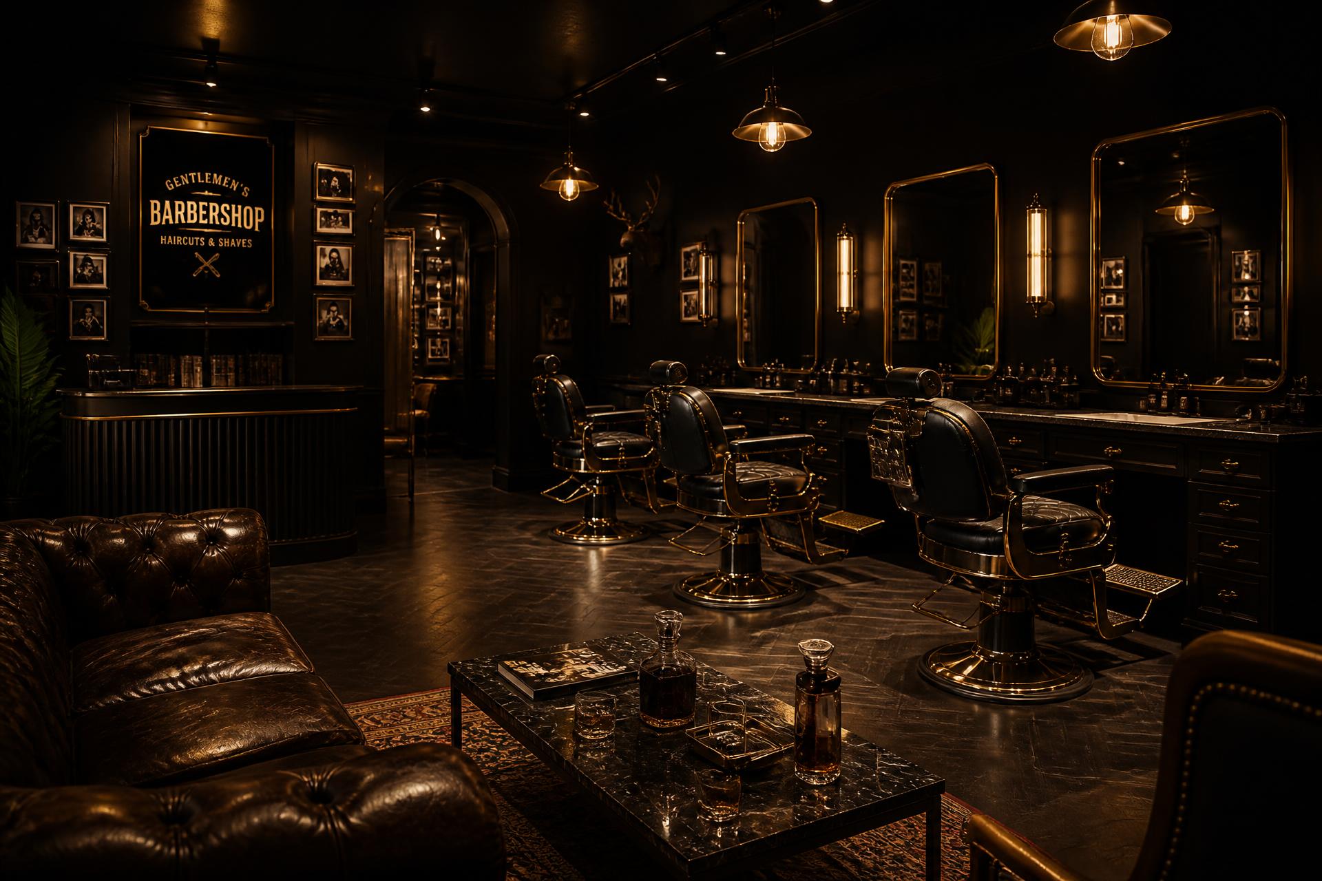 Interior da Barbearia Legacy